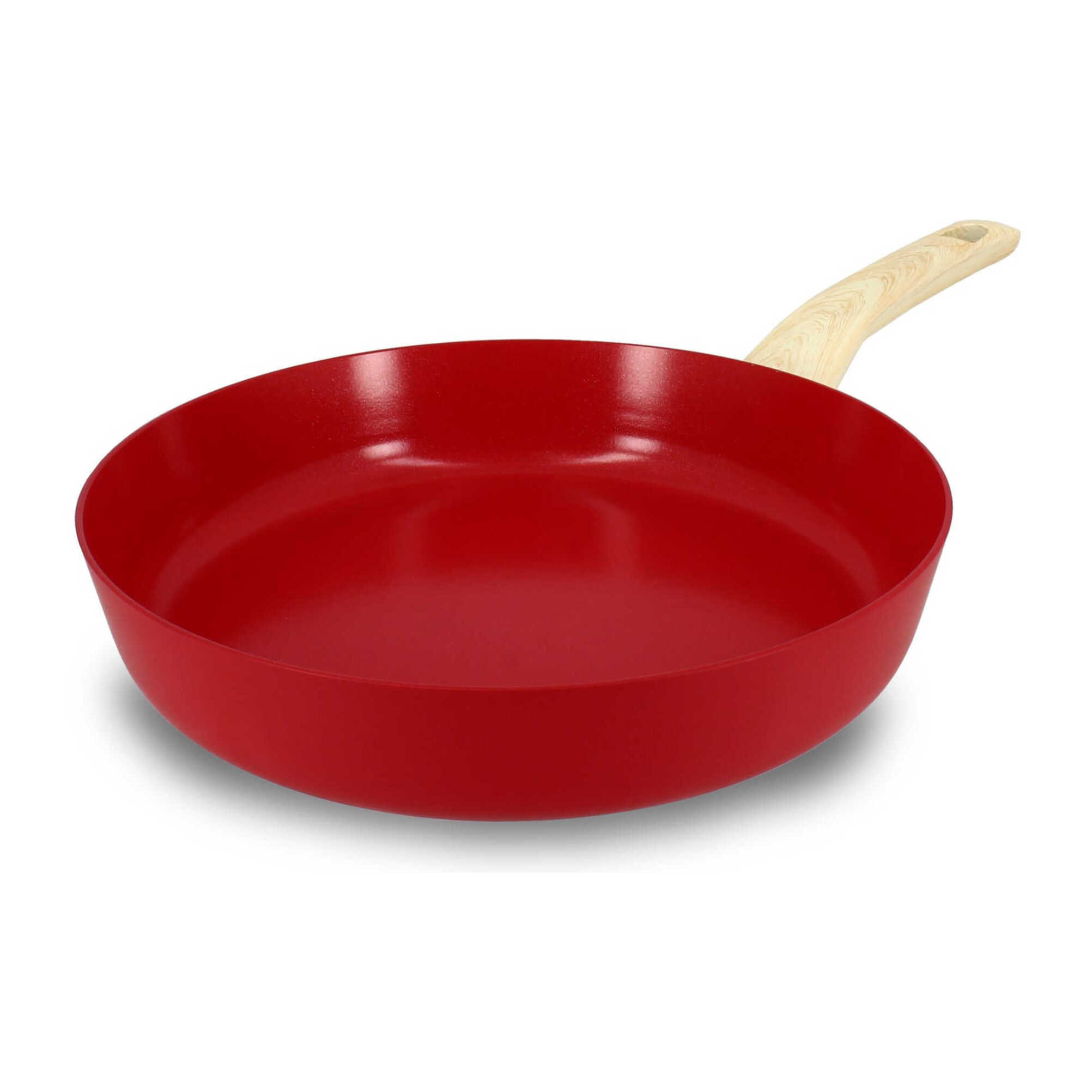 Poêle en revêtement céramique 28cm rouge - tous feux COLORAMA