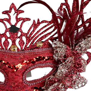 Maschera in plastica rosso cm30