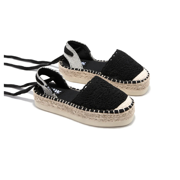 Alpargatas Crochet Negro B&W