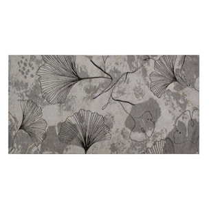 TAPPETO ARREDO DIS. GINKO GRIGIO PERLA MIS. 80X150 CM CON ANTISCIVOLO