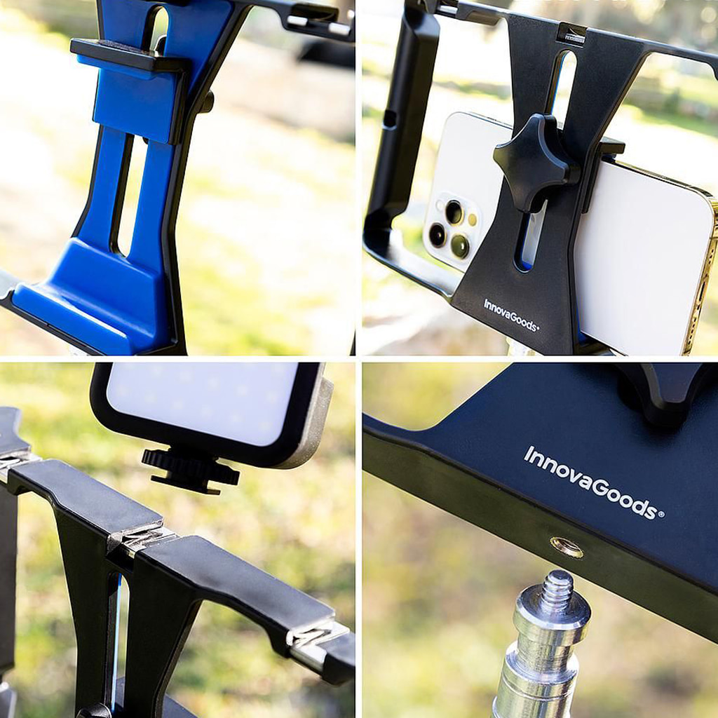 Supporto per smartphone con stabilizzatore manuale stafect - nero - 25x13x5,4 cm