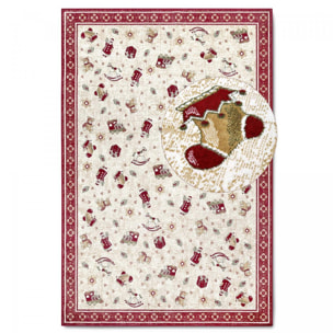 Tapis salon ou chambre enfant,  motif fêtes de SANTA 1, kilim original, entretien facile