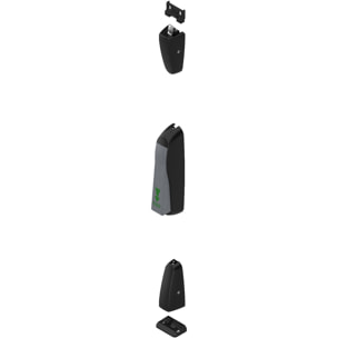 Crémones - poignée à pousser - 2 points 5206 pour fermetures d'urgence Sevad - CROISEE DS - noir 6888 - DS5206-0-013