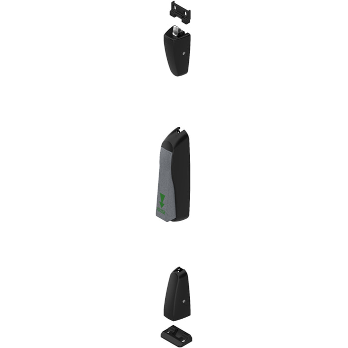 Crémones - poignée à pousser - 2 points 5206 pour fermetures d'urgence Sevad - CROISEE DS - noir 6888 - DS5206-0-013