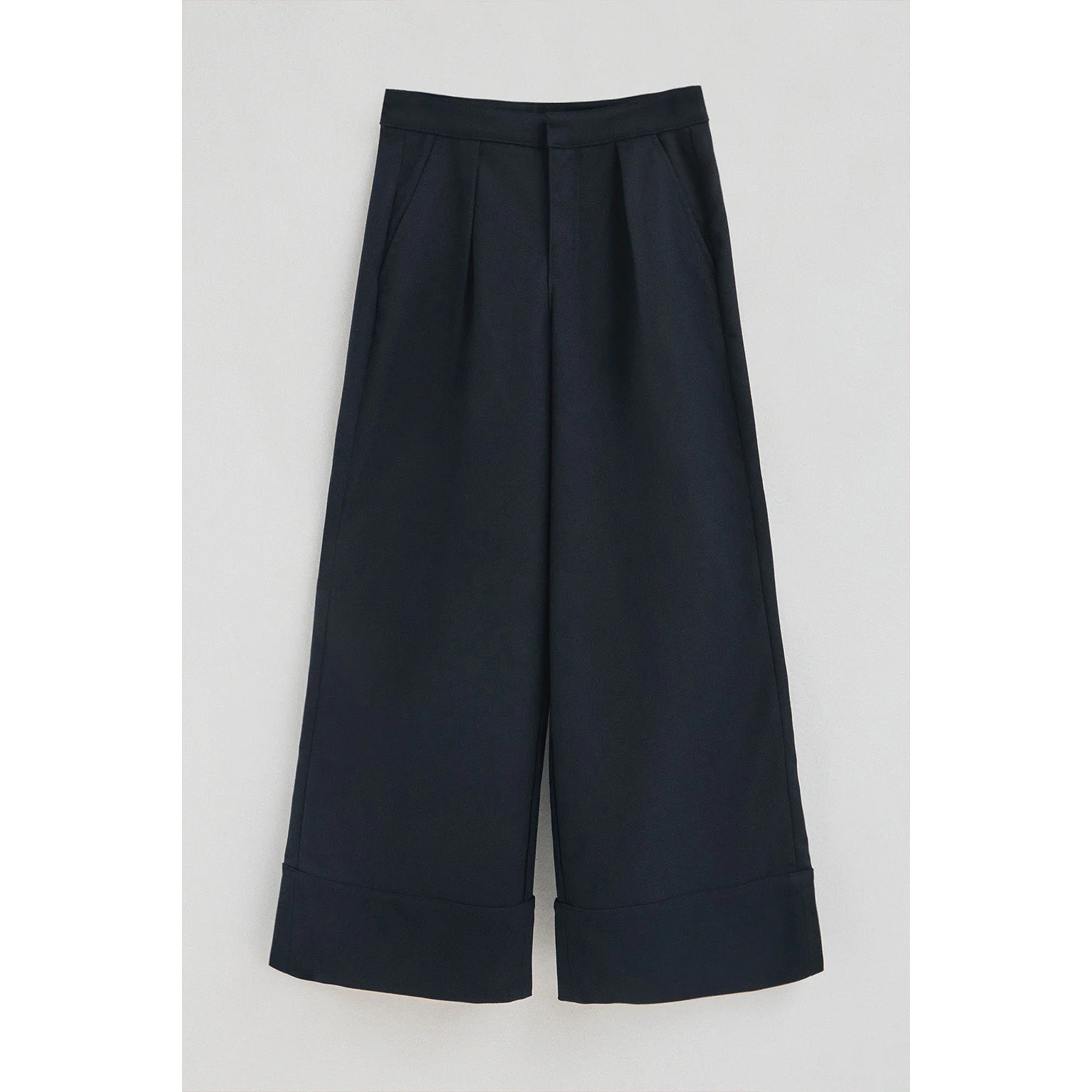 Pantalón azul marino de corte ancho con detalles Polo Club