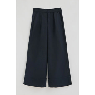 Pantalón azul marino de corte ancho con detalles Polo Club