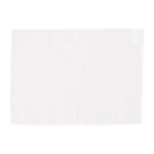 Lot de 2 sets de table imperméables et anti-taches 100% lin Blanc 45x35 cm