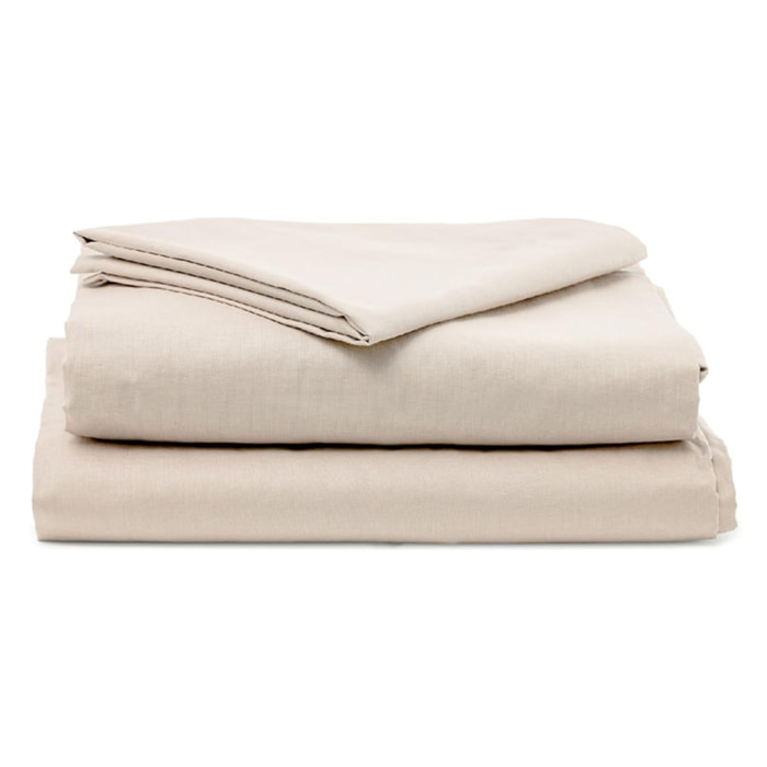 Completo lenzuola in cotone - Beige