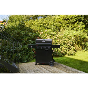 Barbecue gaz CHAR BROIL Essential 4G, sur chariot, 5 brûleurs dont 1 latéral, surface de cuisson 72 x 46 cm