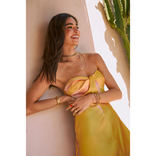 Collar Maat Acero Baño Oro