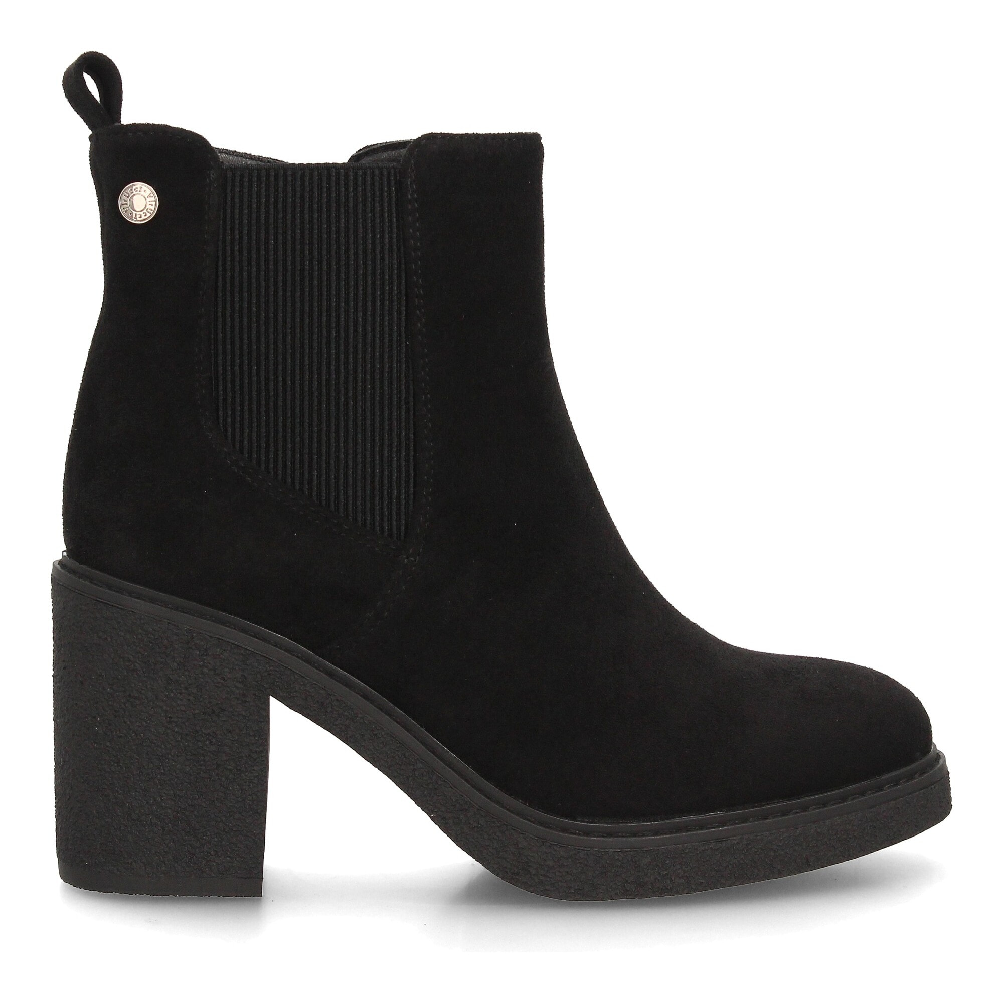 Botines Chelsea Mujer Negros con Plataforma y Tacón Ancho