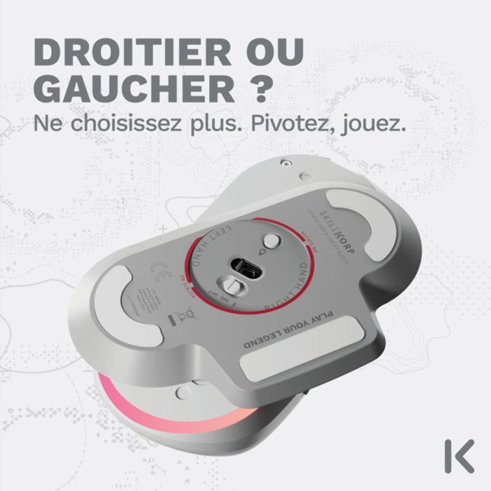 Souris Gamer Sans Fil SKILLKORP Ambi One blanche Progress