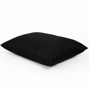 Pouf rectangulaire d'extérieur XXL 180x140cm noir THIES