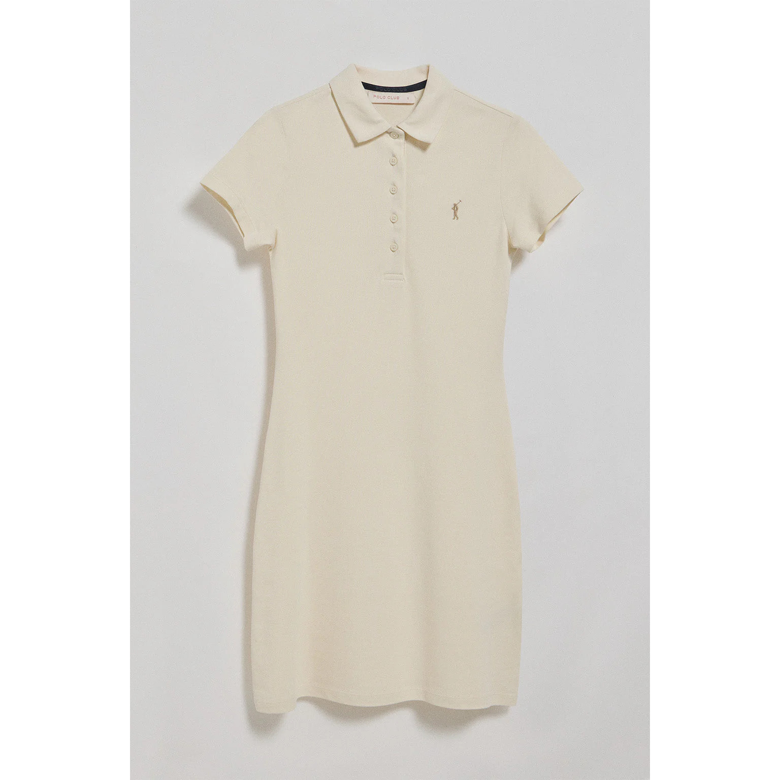 Vestito a polo ecrù con logo Rigby Go