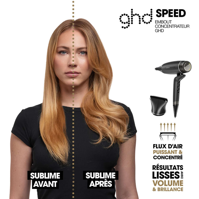 Embout concentrateur noir ghd pour sèche-cheveux ghd speed