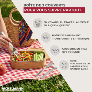 Boîte de 3 couverts réemployables Fackelmann Move