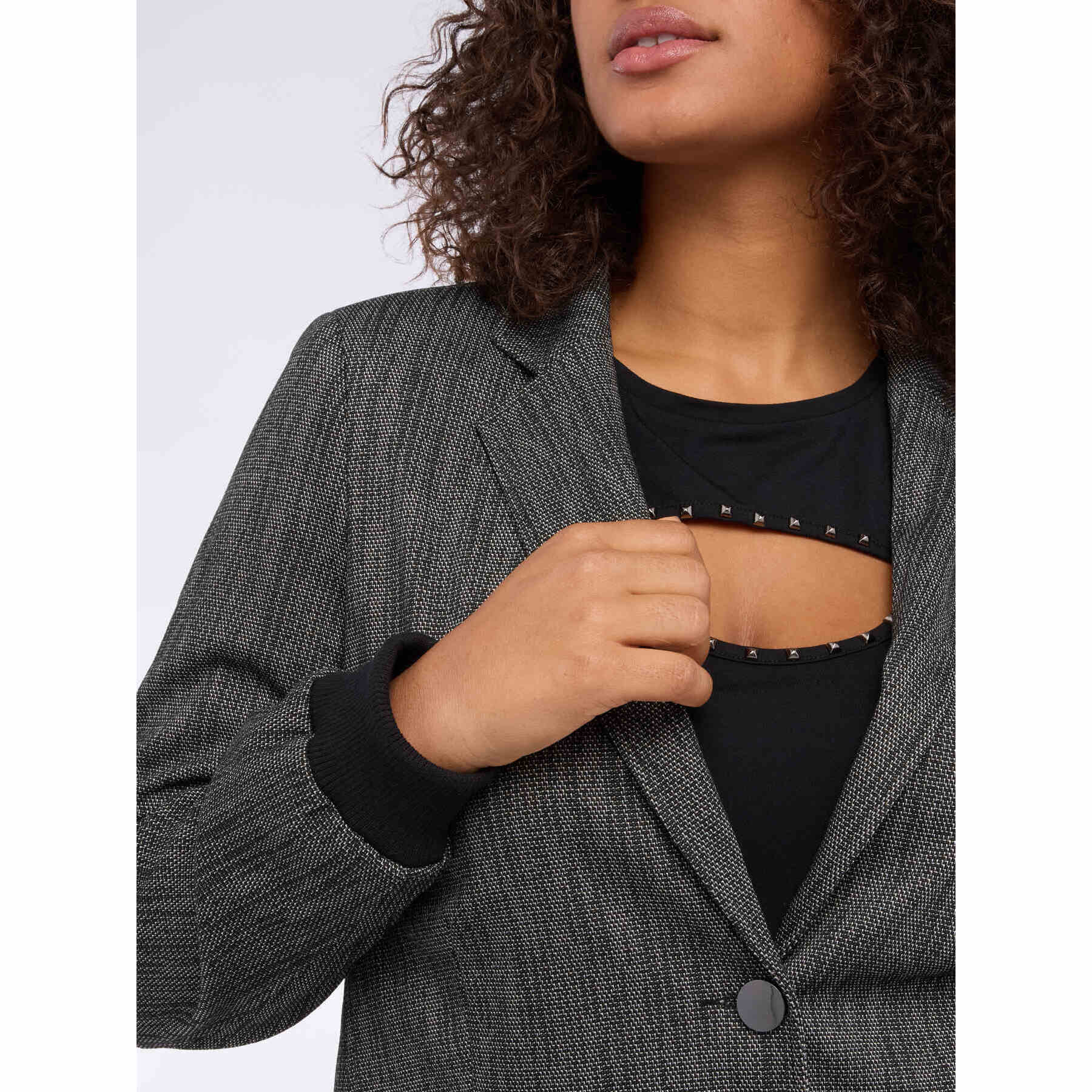 Fiorella Rubino - Blazer con polsini a constrasto - Grigio