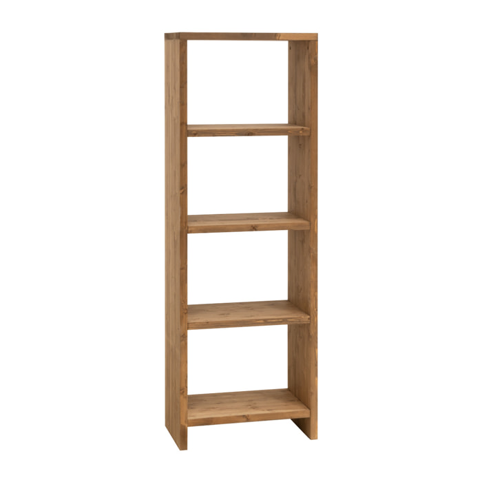 Étagère en bois massif ton chêne foncé de 180x60cm Hauteur: 180 Longueur: 60 Largeur: 35