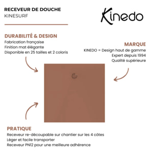 Receveur KINEDO Kinesurf Nova 140X100 Terracotta mat