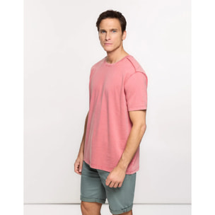 Camiseta Manga Corta Rosa - Nurea