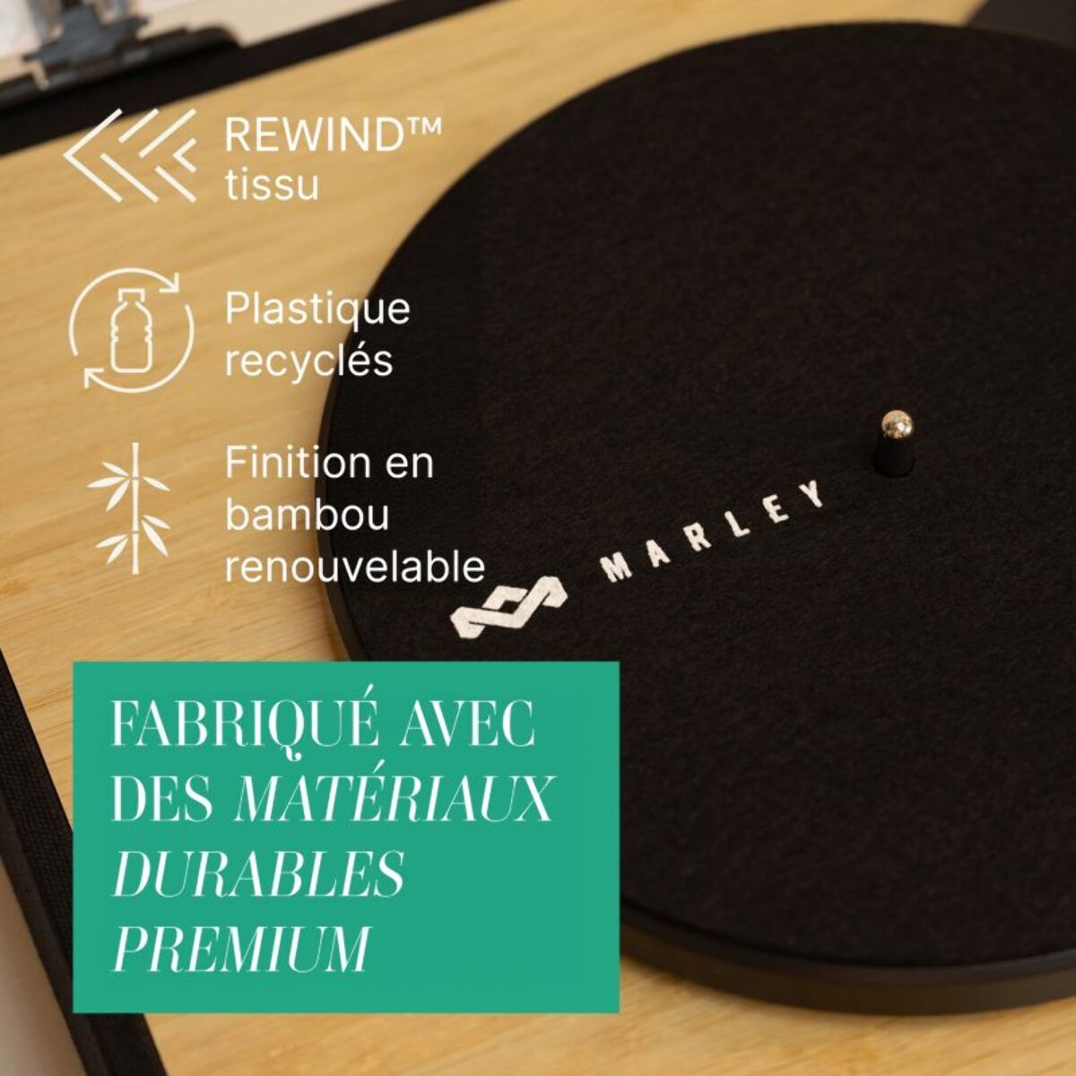 Platine vinyle MARLEY avec enceintes - Pack Revolution