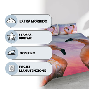 PARURE COPRIPIUMINO GOODNIGHT MATRIMONIALE - STAMPA DIGITALE 100% Microfibra