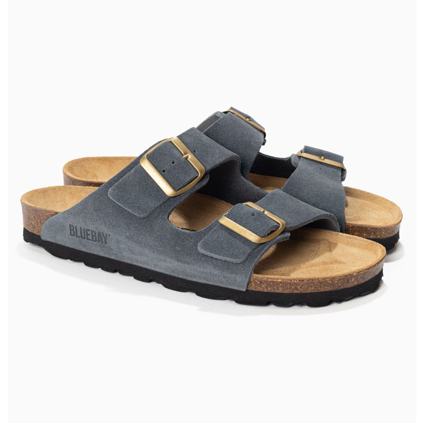 Bluebay - Sandales Aristote - cuir suédé - gris