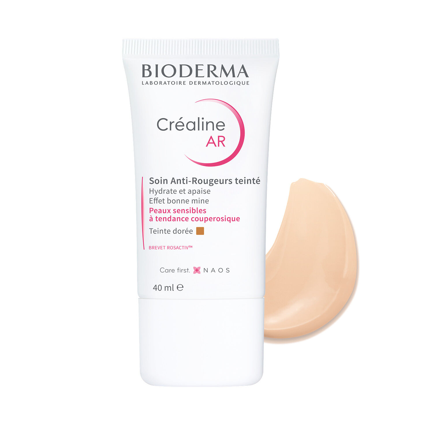 Créaline Anti-Rougeurs Teinté - Crème Teintée Quotidienne - Peaux Sensibles à Tendance Couperosique 40 ml