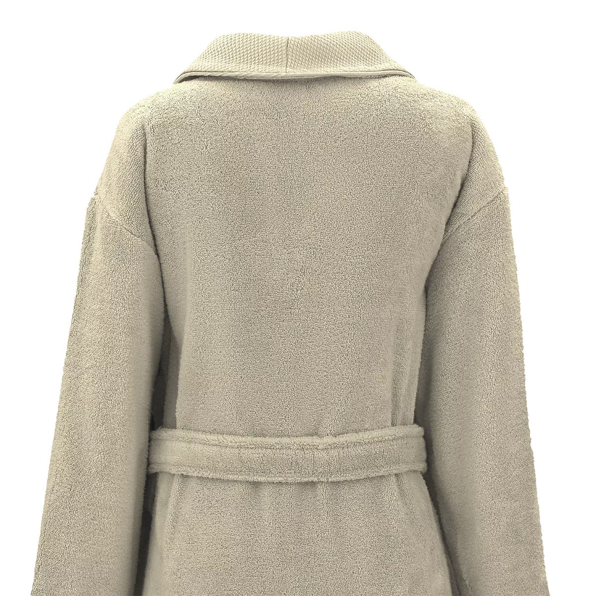 Peignoir pur coton 420 g/m² uni beige Elea angora