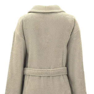 Peignoir pur coton 420 g/m² uni beige Elea angora