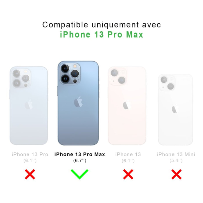 Coque iPhone 13 Pro Max Anti-Chocs avec Bords Renforcés en silicone Transparente