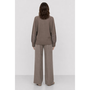 Kocca - Maglia a maniche lunghe con scollo a V e paillettes Donna