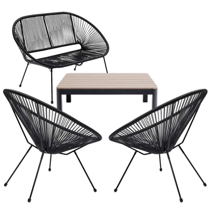 Ensemble de jardin Acapulco Happy Day set de 4 Kare Design