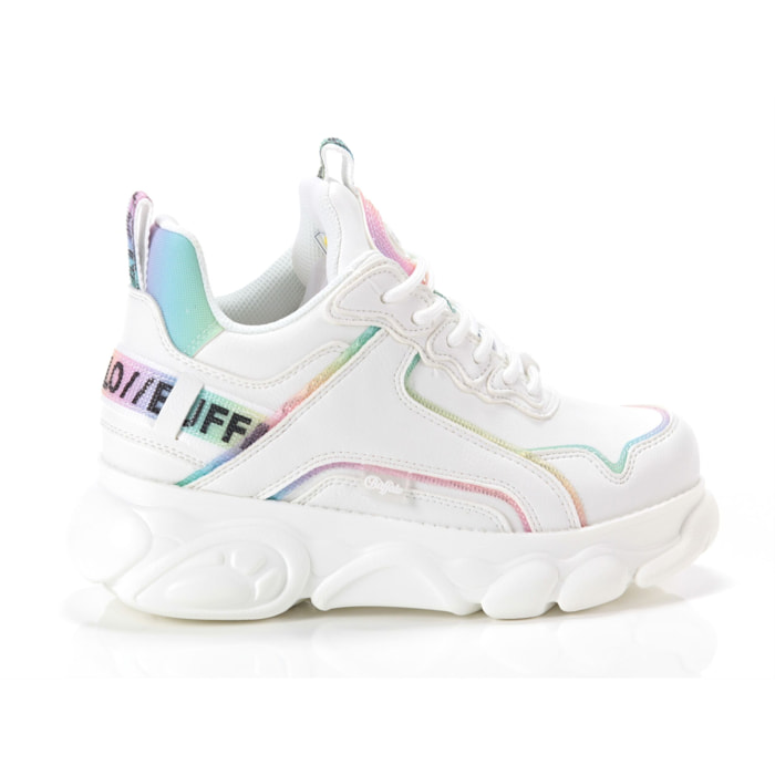 Sneakers Alte Buffalo Cld Chai Vegan Nappa White Rainbow Bianco