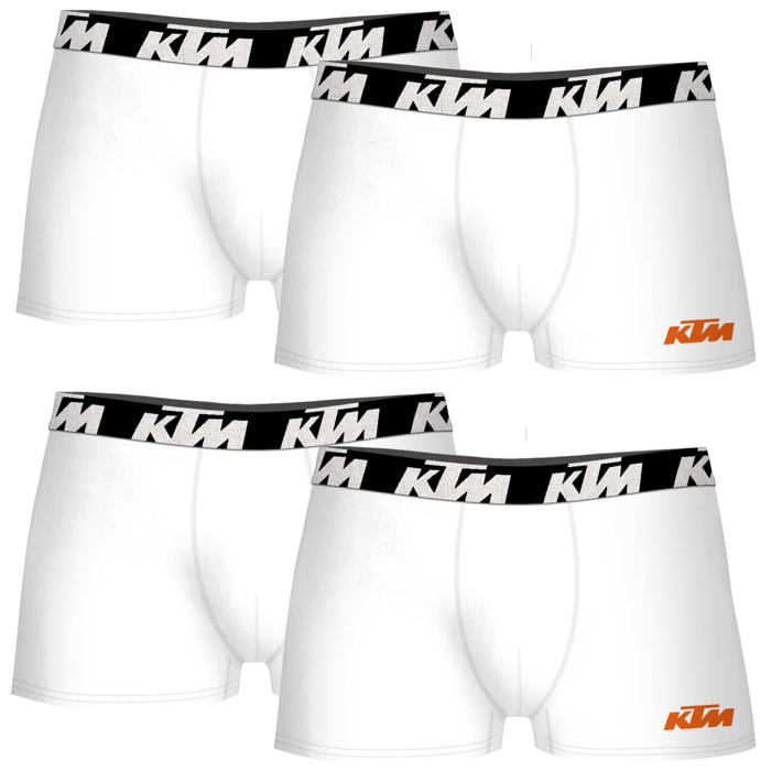 Set de 4 calzoncillos bóxer ktm  blanco