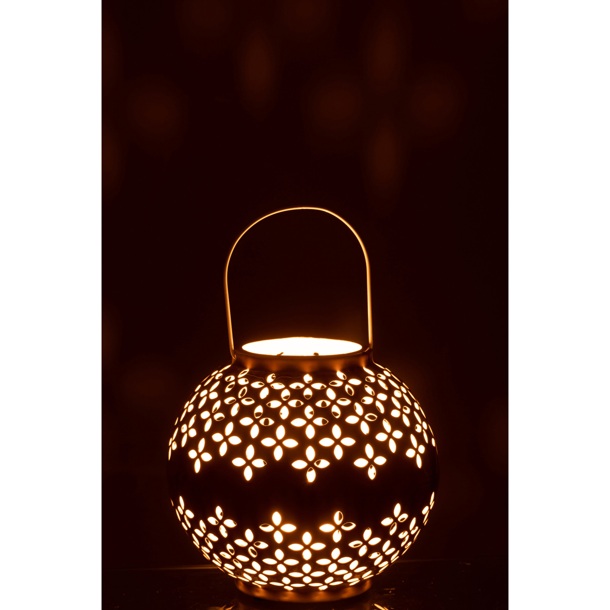 J-Line lanterne Boule Perforé - fer - ocre