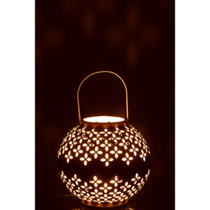 J-Line lanterne Boule Perforé - fer - ocre
