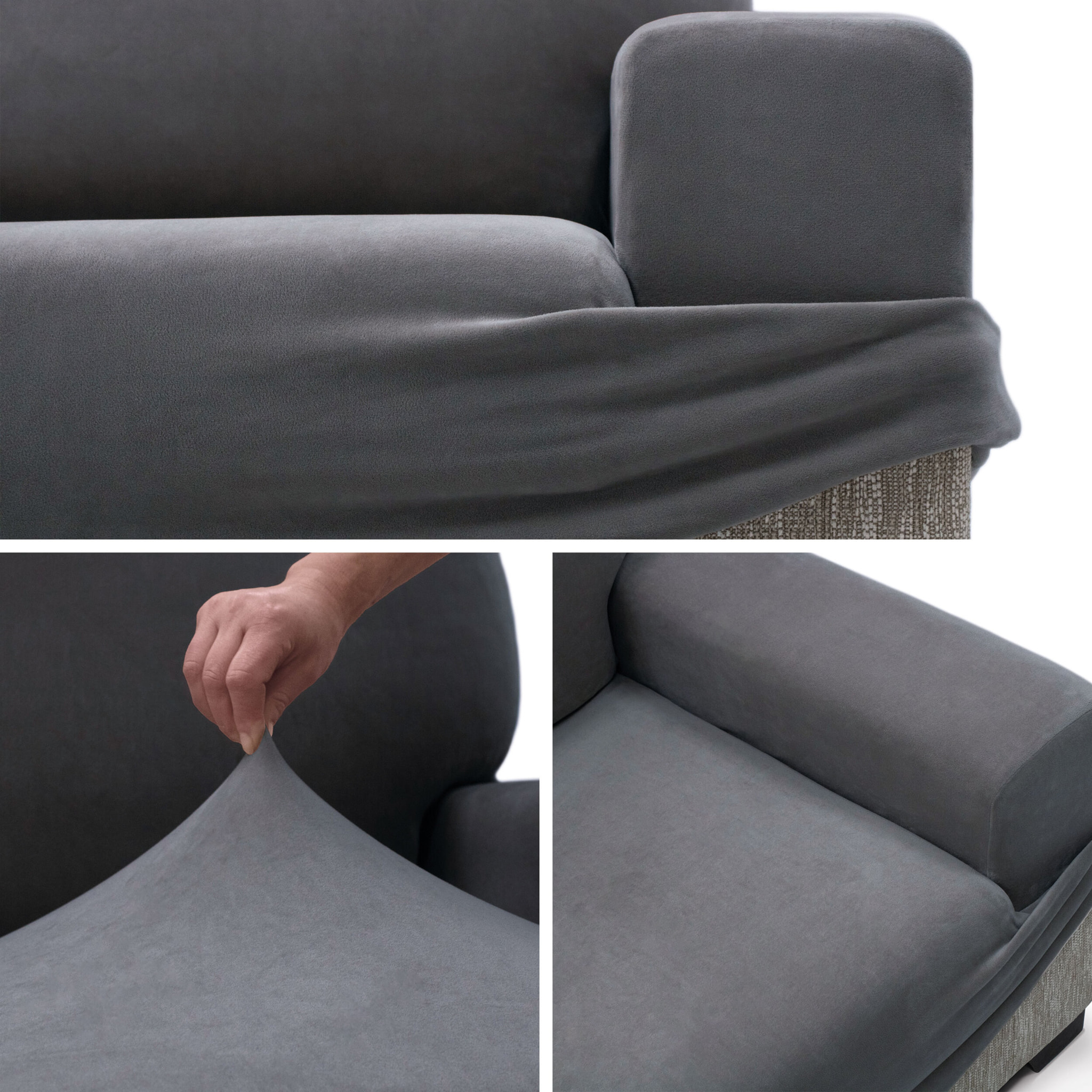 Funda TERCIOPELO ANTIMANCHAS Multi elástica para RELAX PIES JUNTOS modelo VERONICA