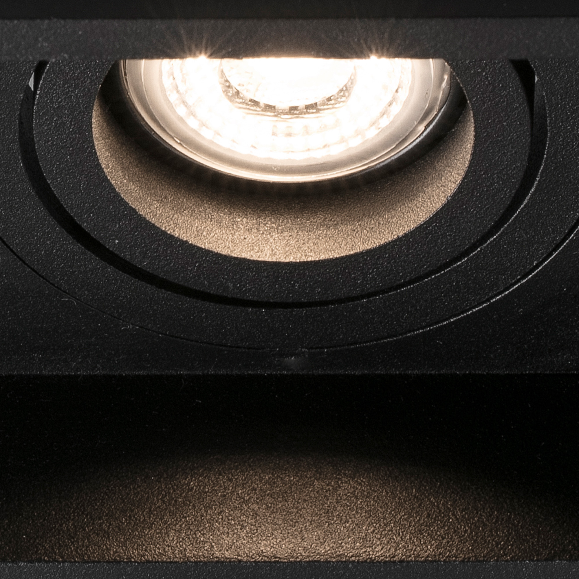 HYDE SQ 2L Lampada incasso nero quadrata regolabile