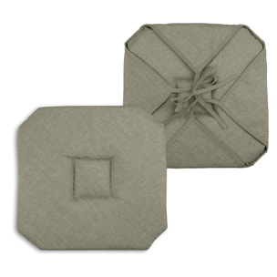 Galette de chaise italienne et unie - Vert