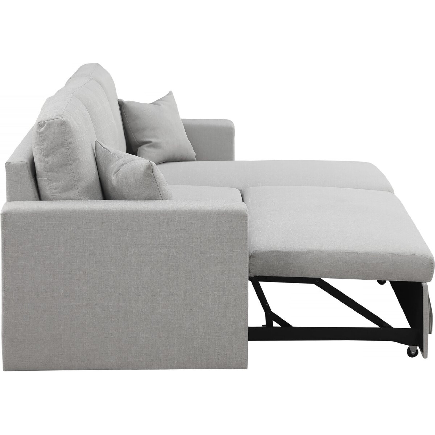 Canapé d'angle convertible/ réversible avec coffre "Alain" - 3 places - Gris clair
