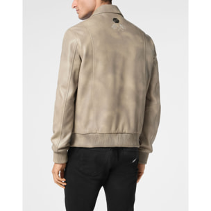 PHILIPP PLEIN Bomber de cuero