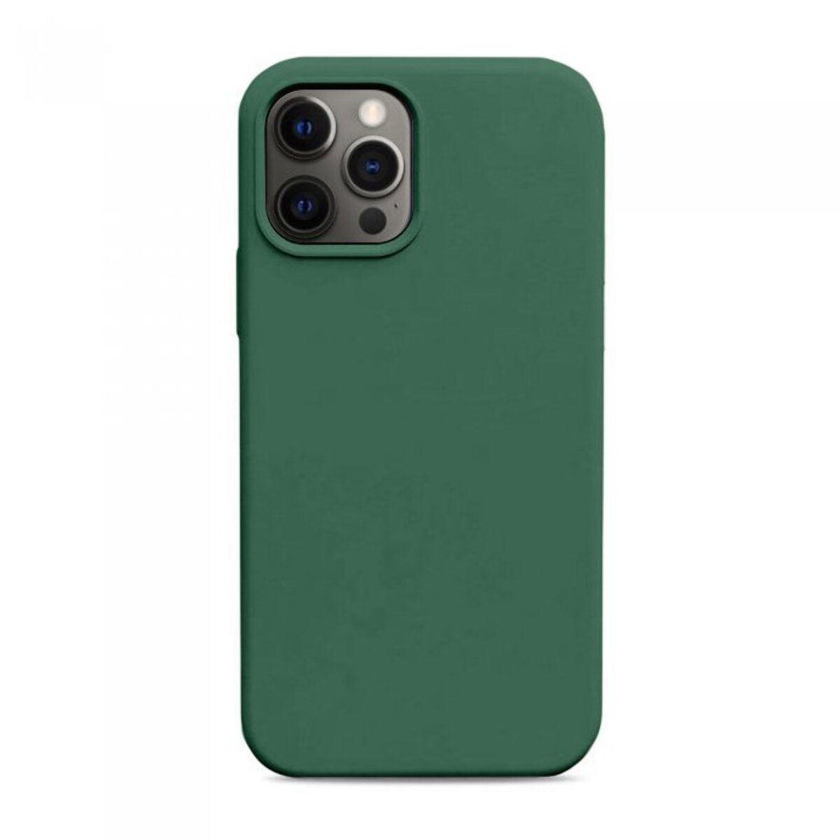 Coque iPhone 12 Pro Max Silicone liquide Vert Foret + 2 Vitres en Verre trempé Protection écran Antichocs