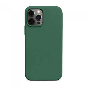 Coque iPhone 12 Pro Max Silicone liquide Vert Foret + 2 Vitres en Verre trempé Protection écran Antichocs