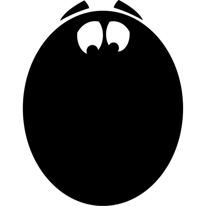 Sticker ardoise tableau noir - stickers muraux adhésif effaçable - VISAGE