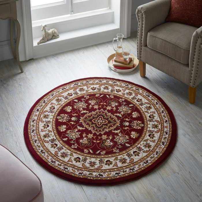 Tapis rond SHERBORNE Rouge