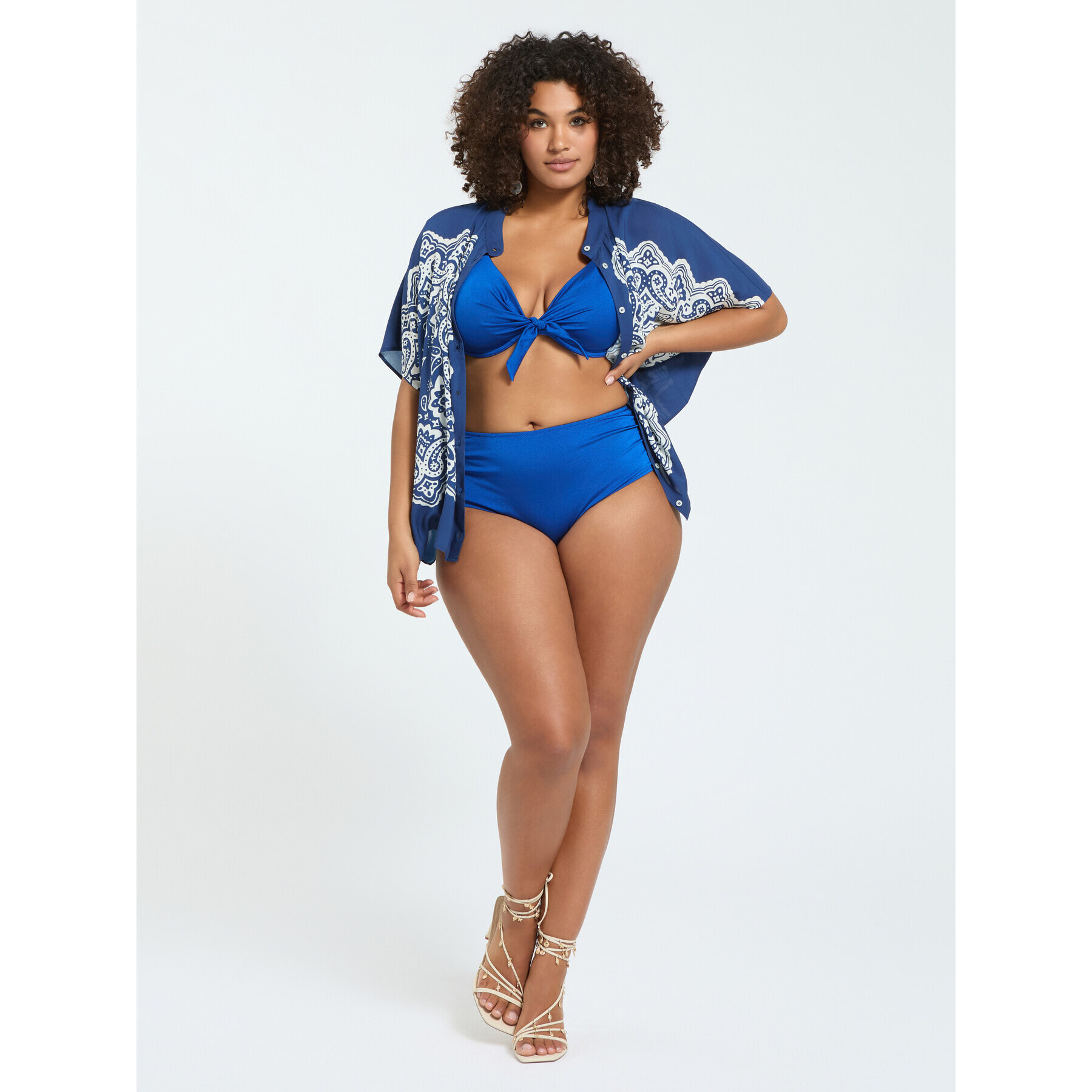 Fiorella Rubino - Bikini con lazo y cristal - Azul