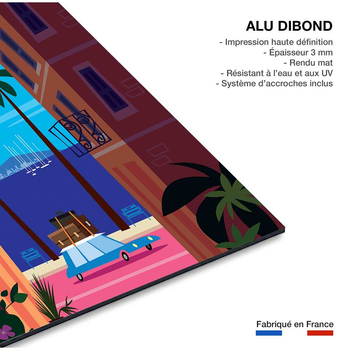 Tableau cote d'azur nice  Tableau alu Dibond