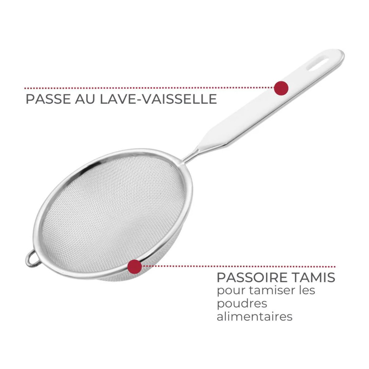 Ensemble de 2 Petites Passoires tamis 10 cm de diamètre Fackelmann Divers