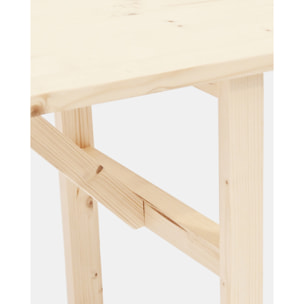 Banc en bois massif ton naturel 120x45cm Hauteur: 45 Longueur: 120 Largeur: 35